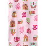 Z16213 Zoe + Chloe Notch Neck Print Scrub Tops - Snow Place Like Home