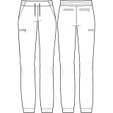 9350P Petite Healing Hands Tate Flat Front Camo Jogger Pant