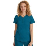 2167 Healing Hands Purple Label Jane Y-Neck Top