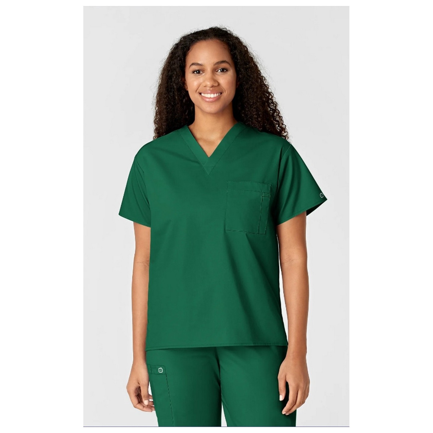 100 WonderWORK Unisex V-Neck Top with Chest Pocket