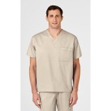 100 WonderWORK Haut à Col en V Unisexe avec 1 Poche au Poitrine