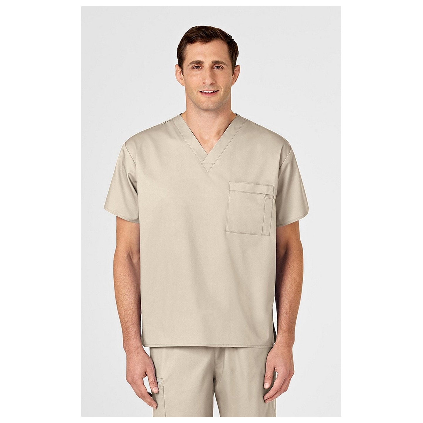 100 WonderWORK Unisex V-Neck Top with Chest Pocket