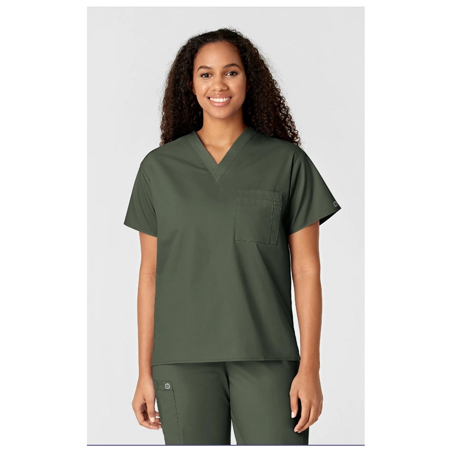 100 WonderWORK Unisex V-Neck Top with Chest Pocket