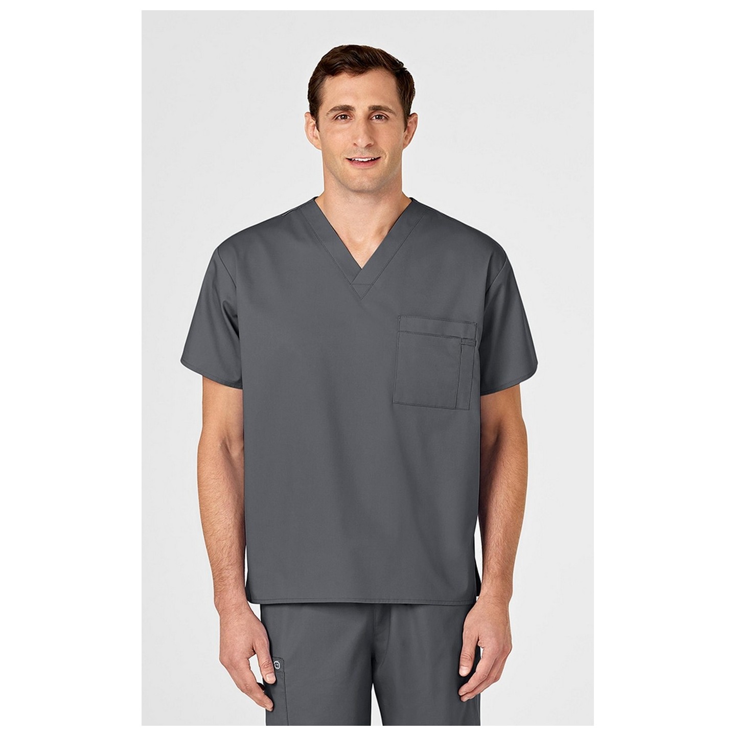 100 WonderWORK Unisex V-Neck Top with Chest Pocket