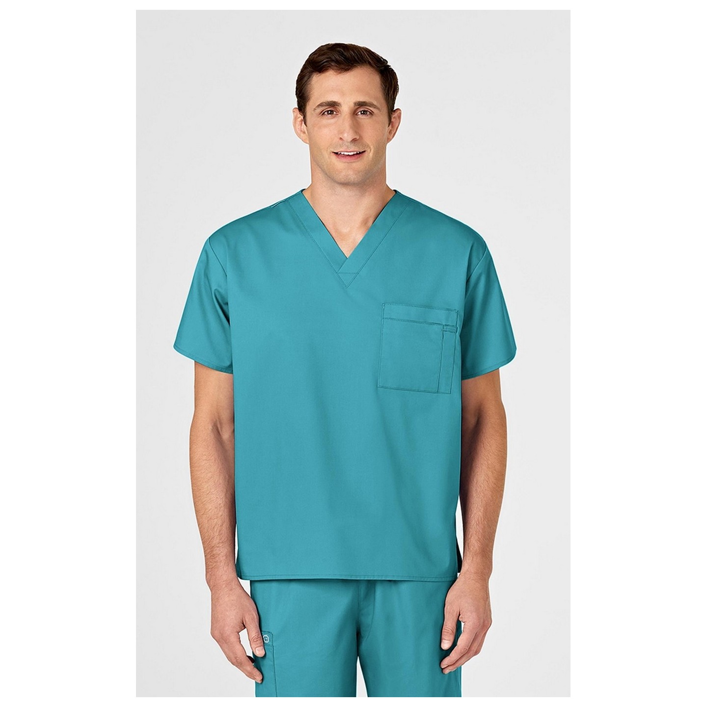 100 WonderWORK Unisex V-Neck Top with Chest Pocket