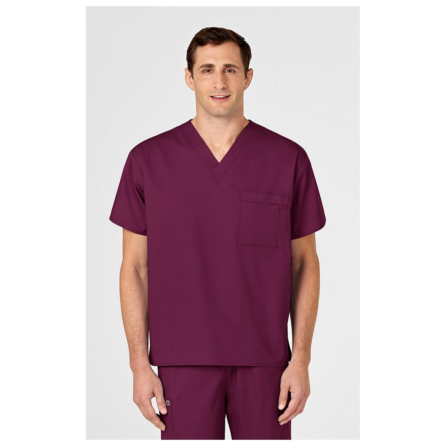 100 WonderWORK Unisex V-Neck Top with Chest Pocket