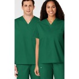 100 WonderWORK Haut à Col en V Unisexe avec 1 Poche au Poitrine