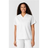 100 WonderWORK Haut à Col en V Unisexe avec 1 Poche au Poitrine