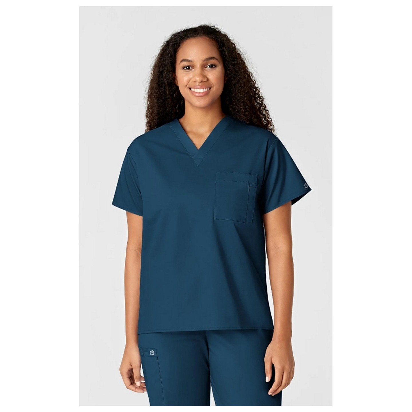 100 WonderWORK Unisex V-Neck Top with Chest Pocket