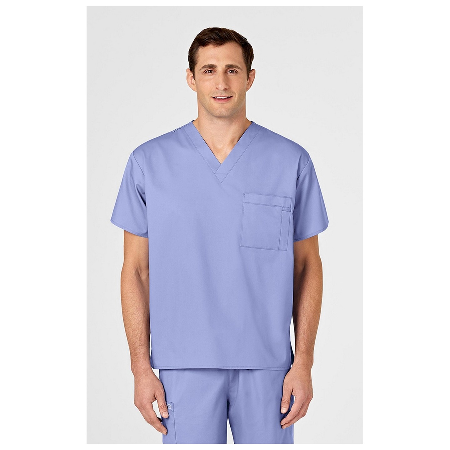 100 WonderWORK Haut à Col en V Unisexe avec 1 Poche au Poitrine