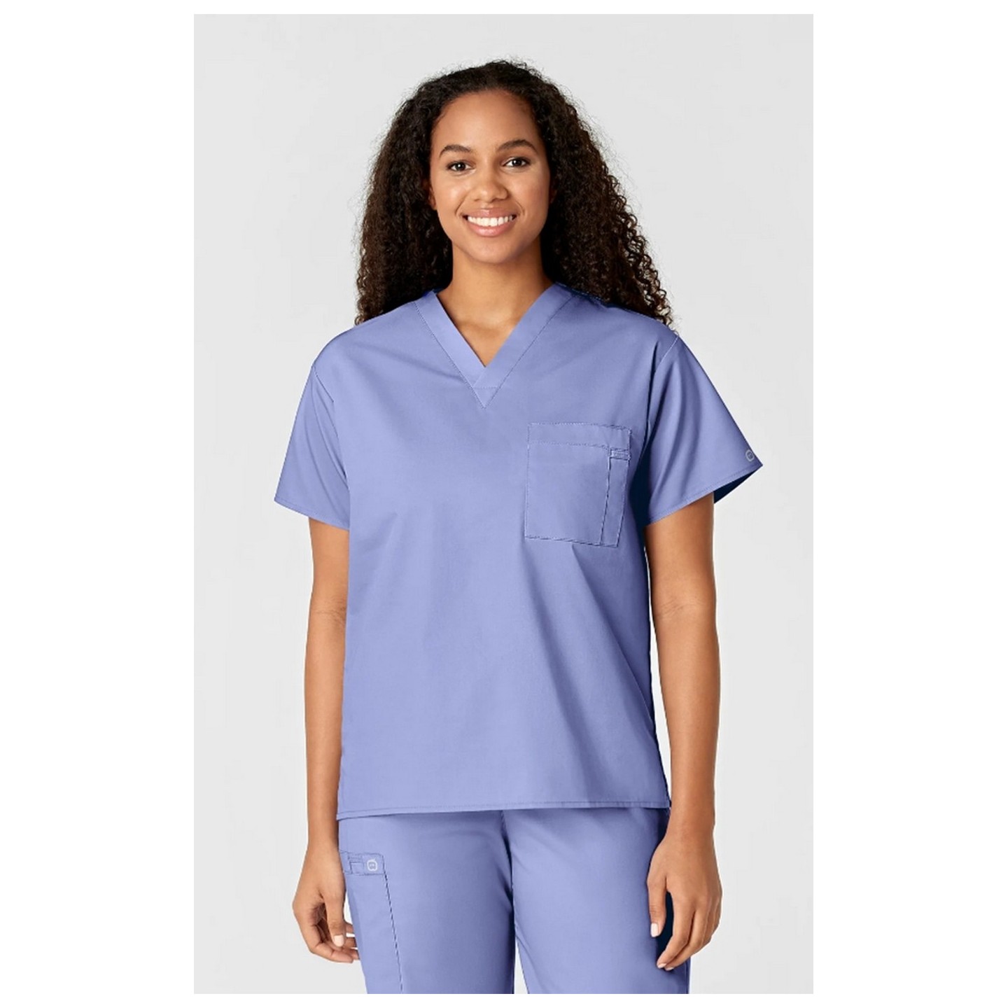 100 WonderWORK Unisex V-Neck Top with Chest Pocket