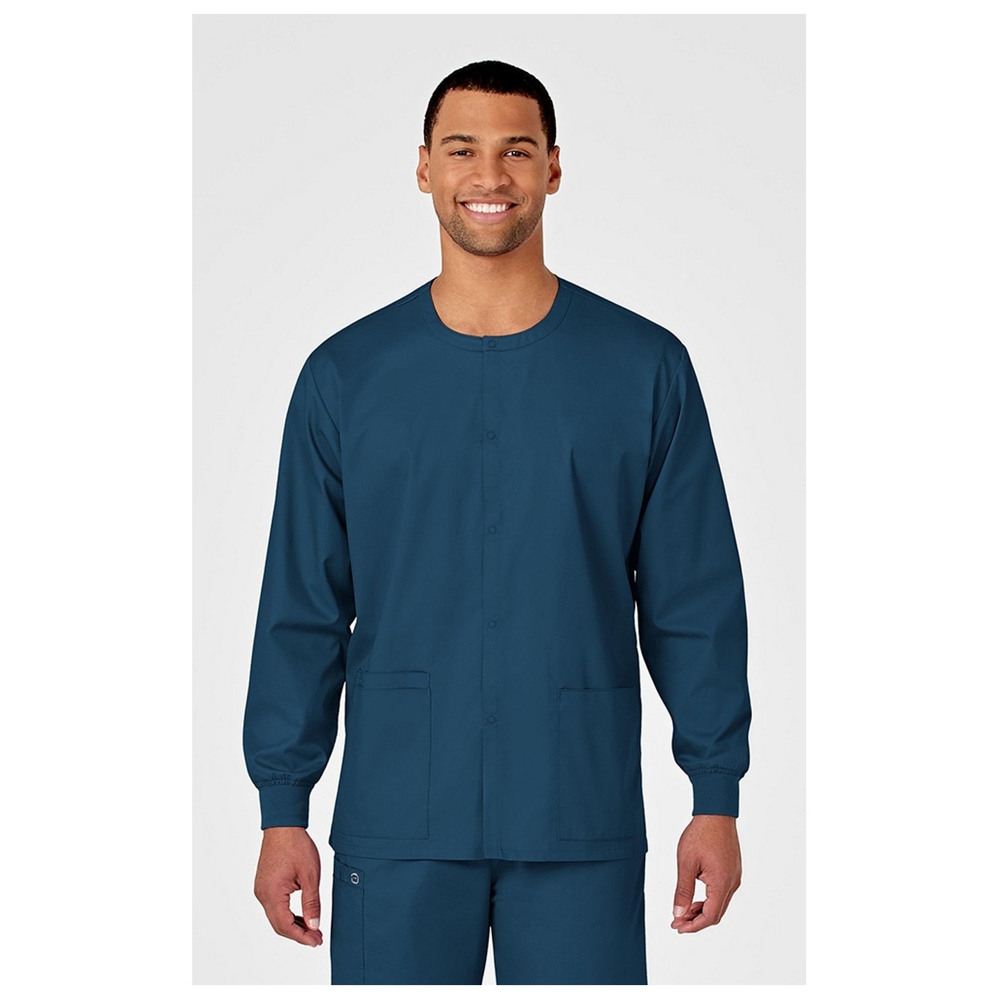 800 WonderWORK Manteau Unisexe avec Col Rond et Fermature à Pression