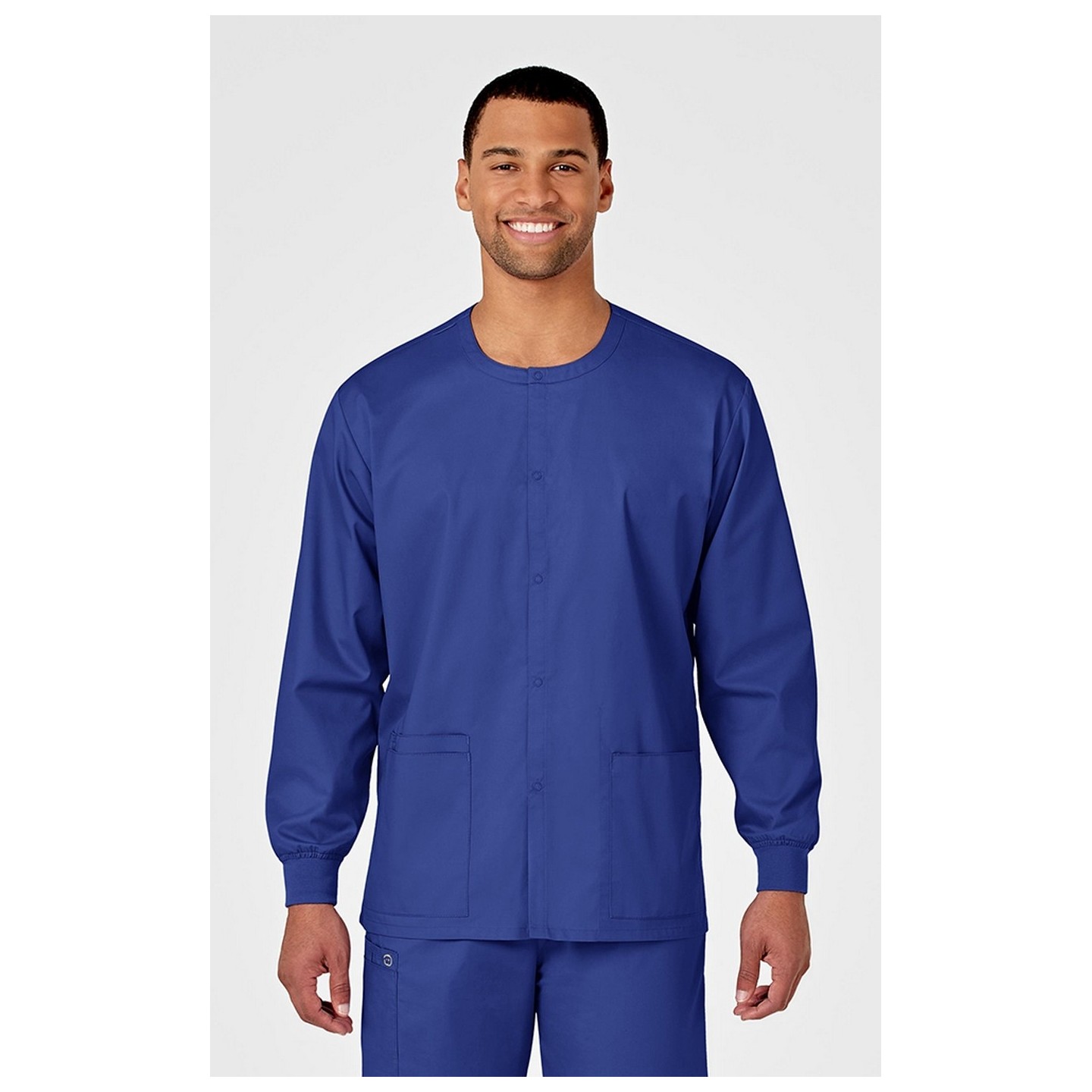 800 WonderWORK Manteau Unisexe avec Col Rond et Fermature à Pression