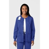 800 WonderWORK Unisex Snap Front Round Collar Jacket
