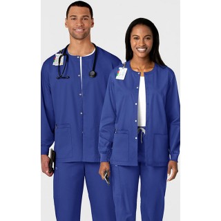 800 WonderWORK Manteau Unisexe avec Col Rond et Fermature à Pression