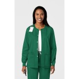 800 WonderWORK Unisex Snap Front Round Collar Jacket