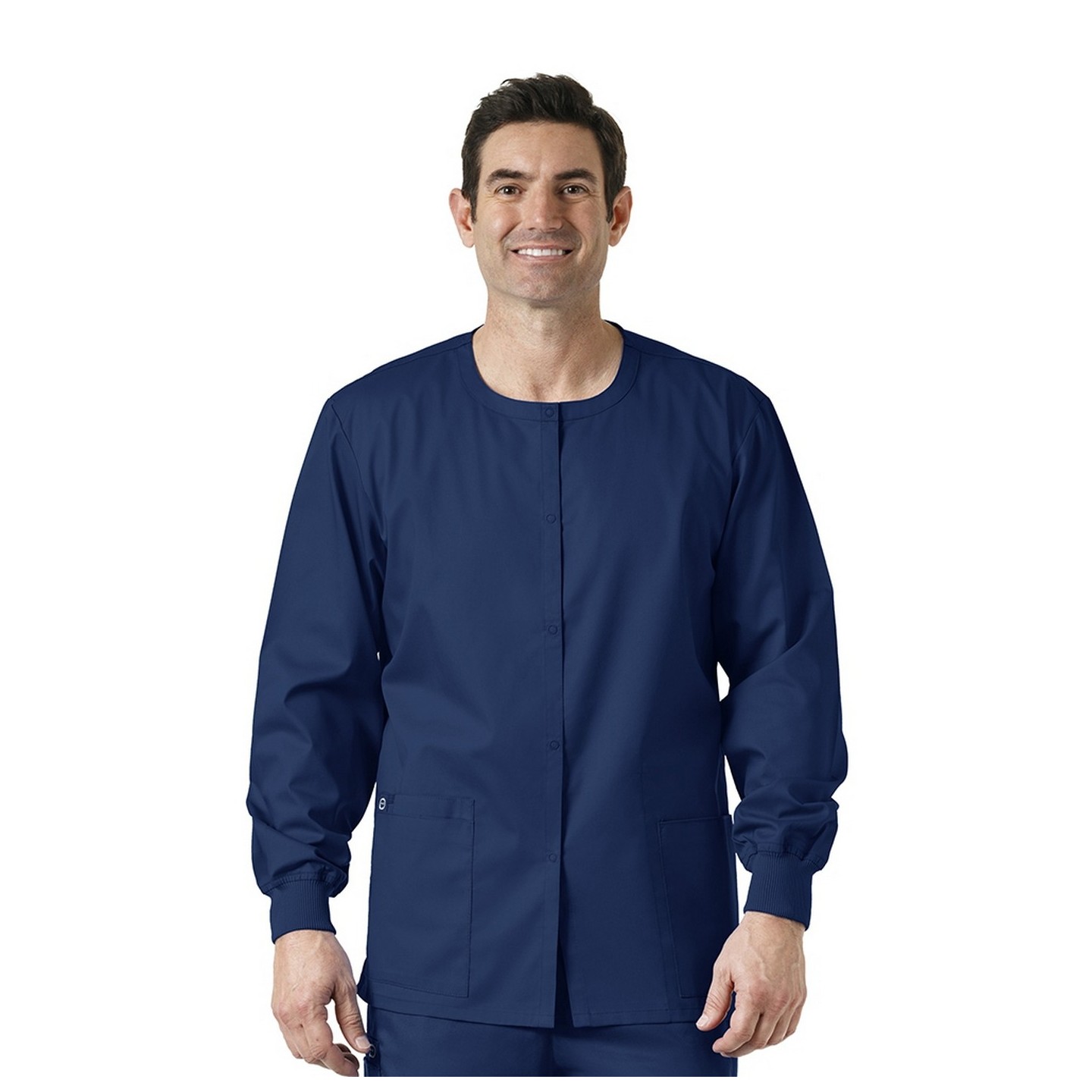 800 WonderWORK Manteau Unisexe avec Col Rond et Fermature à Pression