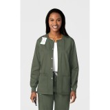 800 WonderWORK Manteau Unisexe avec Col Rond et Fermature à Pression