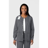 800 WonderWORK Manteau Unisexe avec Col Rond et Fermature à Pression