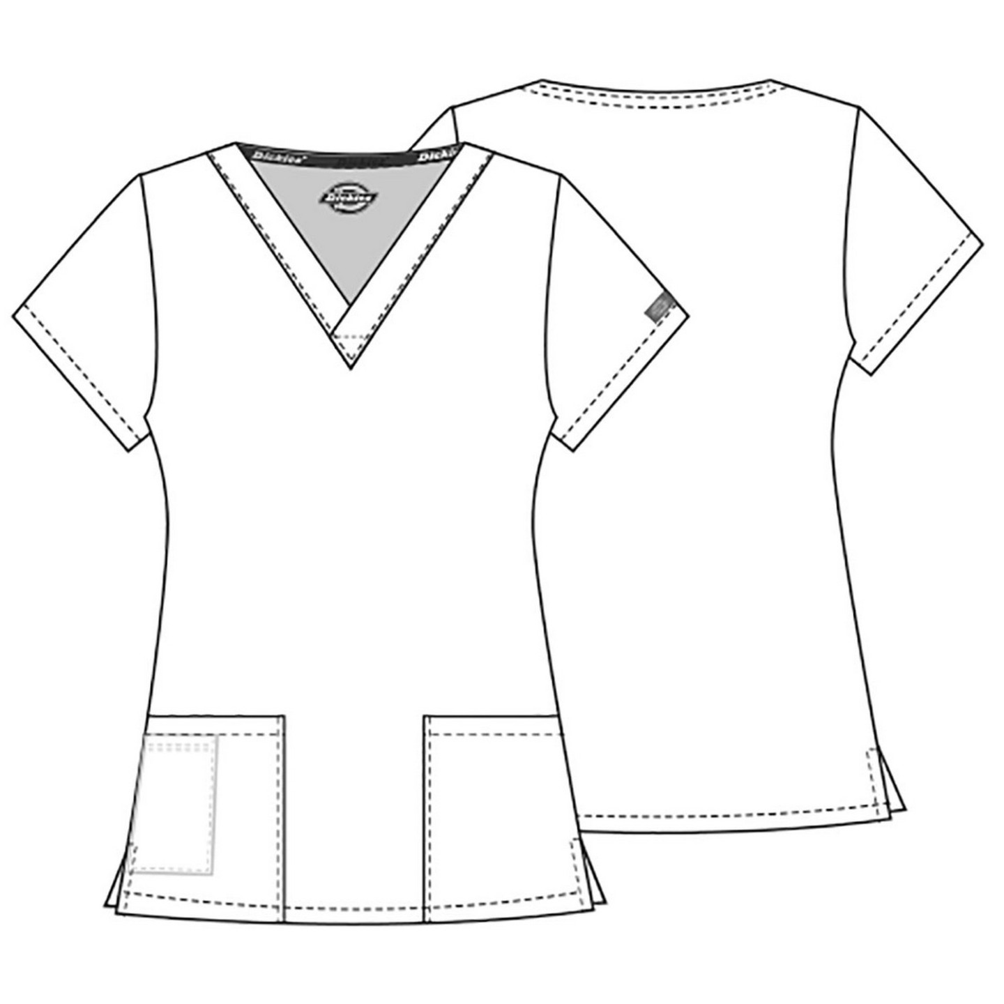 86706 Dickies EDS Signature Haut à Col en V avec 2 Poches