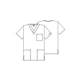 4876 Workwear Originals Unisex 3 Pocket V-Neck Top by Cherokee