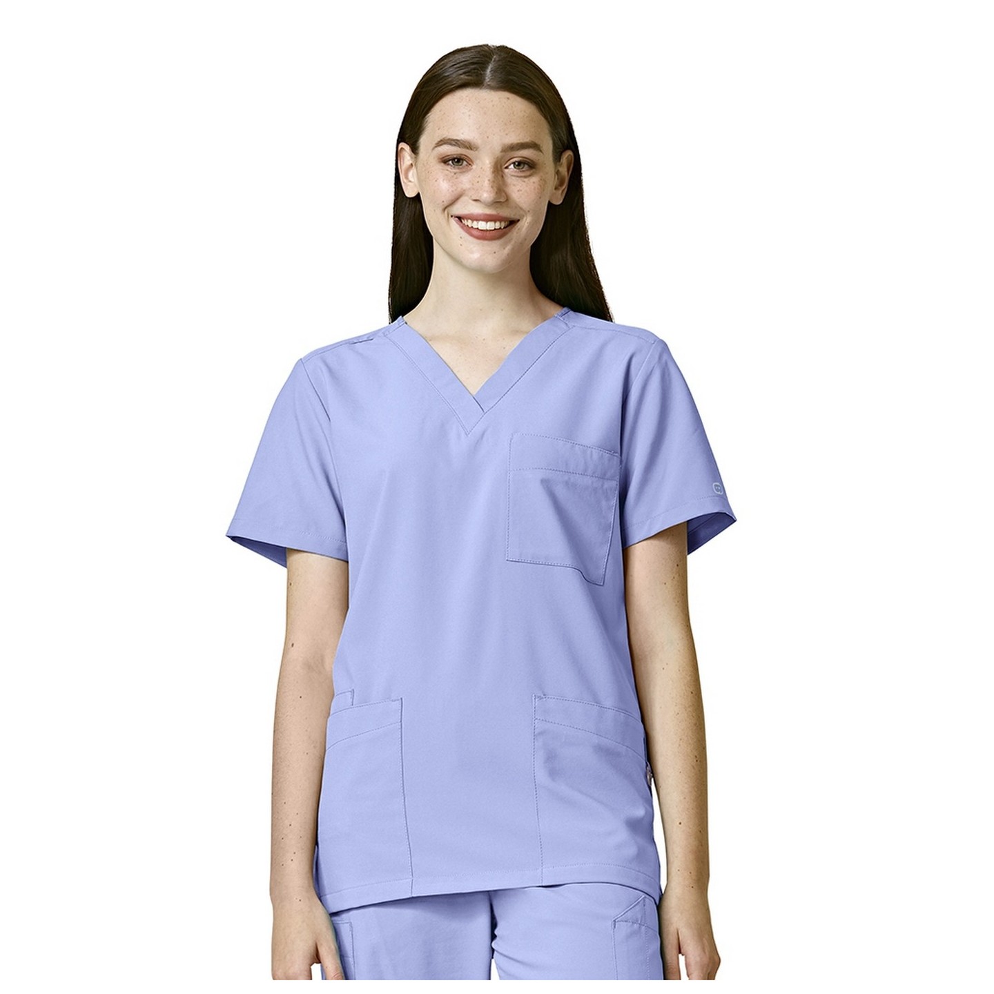 6855 W123 de WonderWink Haut Utilitaire Unisex à 4 Poches (Vue d'Homme))