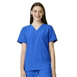 6855 W123 de WonderWink Haut Utilitaire Unisex à 4 Poches (Vue d'Homme))