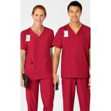 6855 W123 de WonderWink Haut Utilitaire Unisex à 4 Poches (Vue d'Homme))