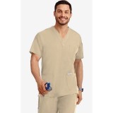 MOBB classique unisexe 3 Pocket Scrub Top (La vue de l'Homme) - Khaki (KH)