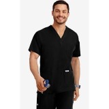 MOBB classique unisexe 3 Pocket Scrub Top (La vue de l'Homme) - Black (BL)
