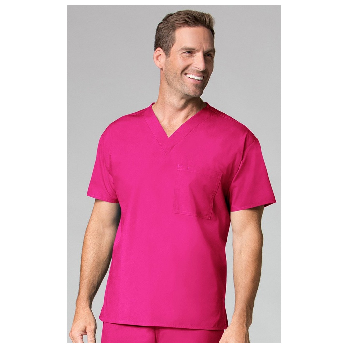 1006 Maevn CORE – Haut V-cou unisexe - Voir des hommes - Hot Pink