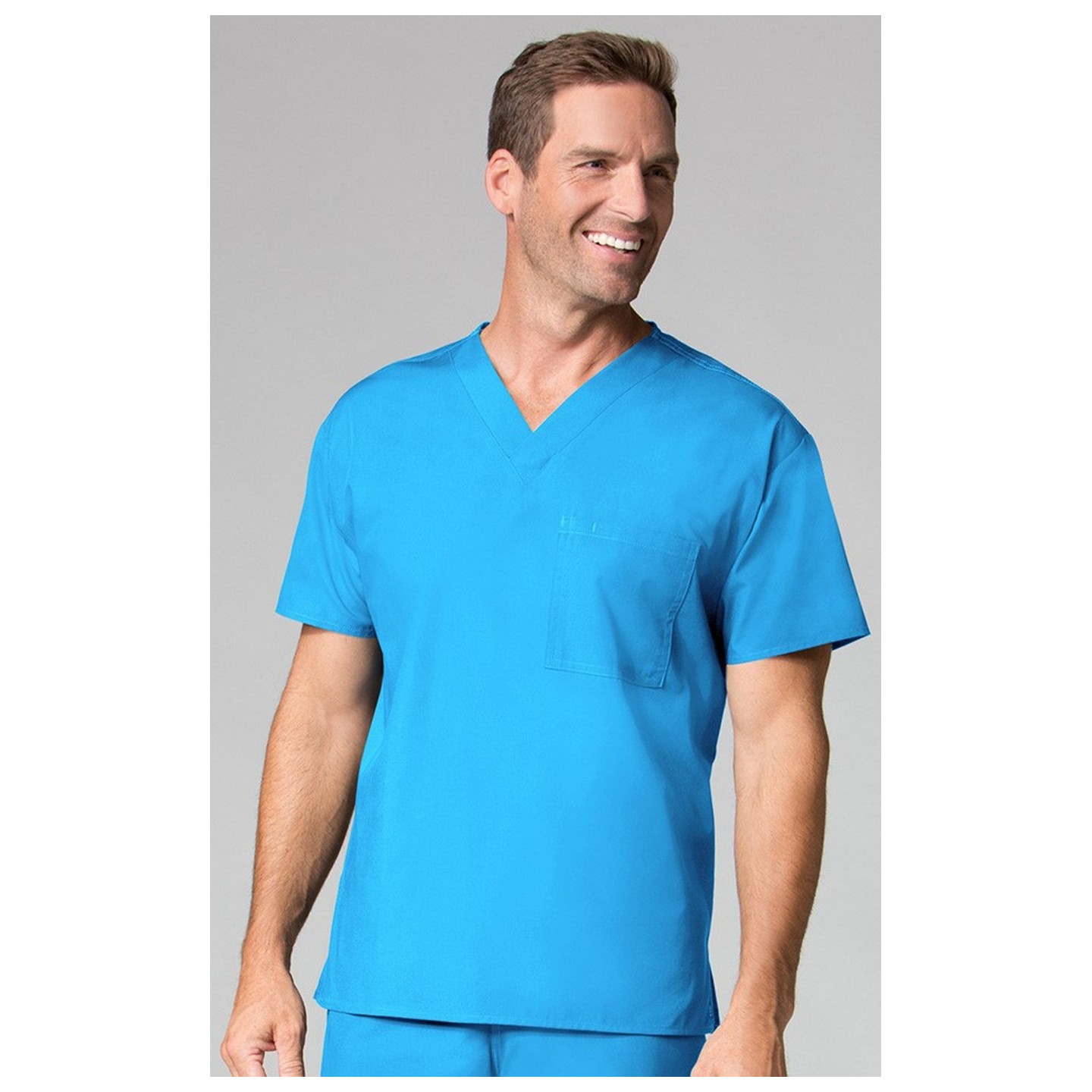 1006 Maevn CORE - Unisex V-Neck Top - Men's View - Malibu Blue