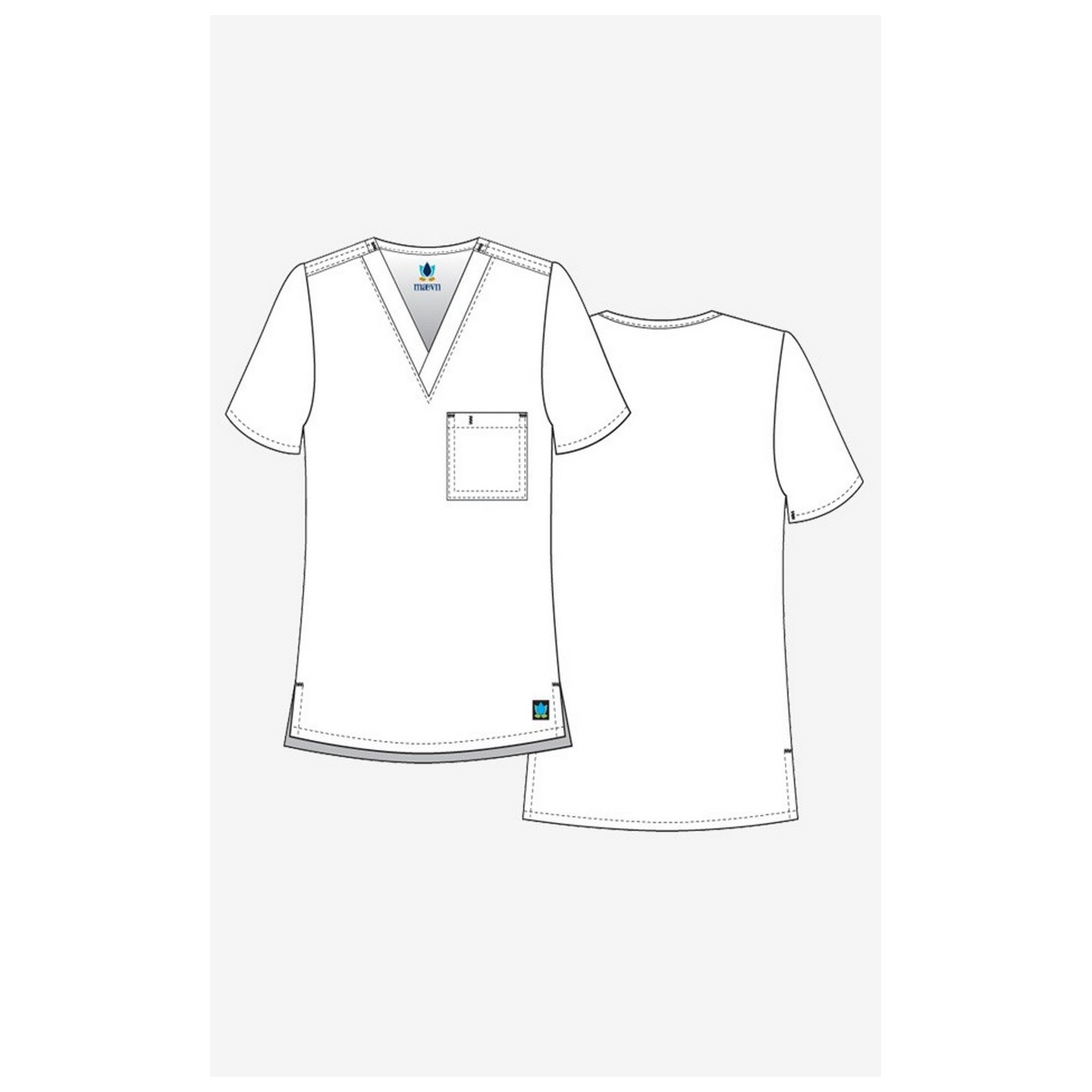 1006 Maevn CORE - Unisex V-Neck Top - Men's View - Wine