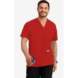MOBB classique unisexe 3 Pocket Scrub Top (La vue de l'Homme) - Red (RE)