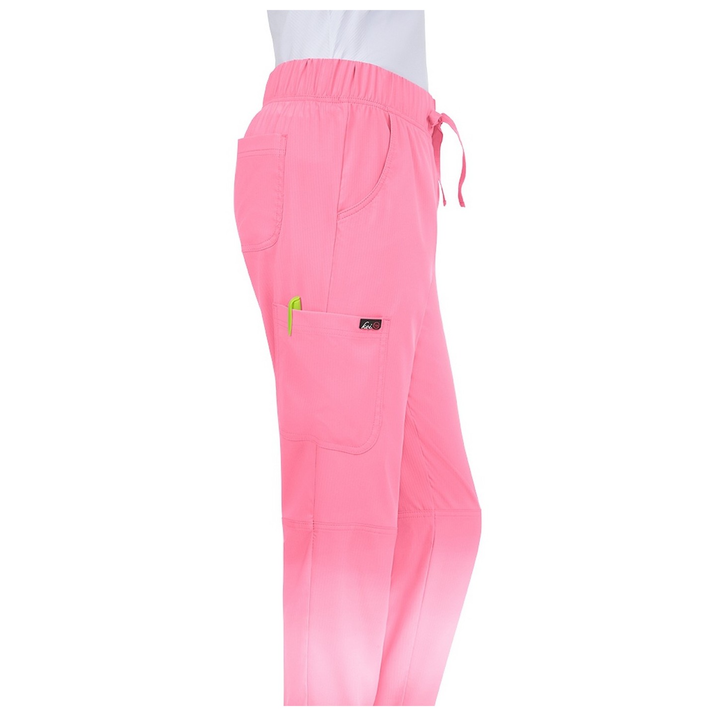 758 koi Lite 5 Pocket Gradient Print Jogger Pant - Peony Pink Ombre