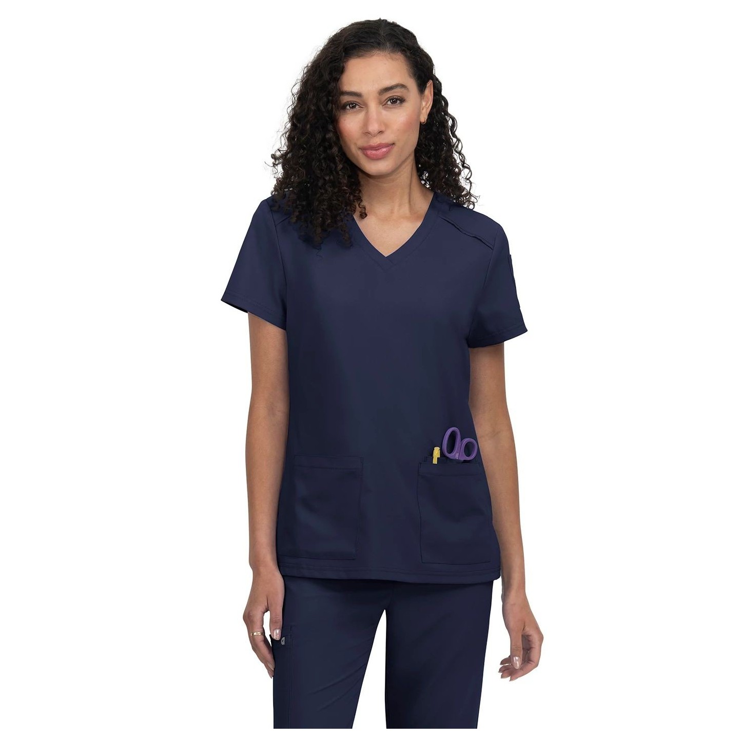 C101 Cureology Haut Cardi avec 2 Poches à Col en V par koi