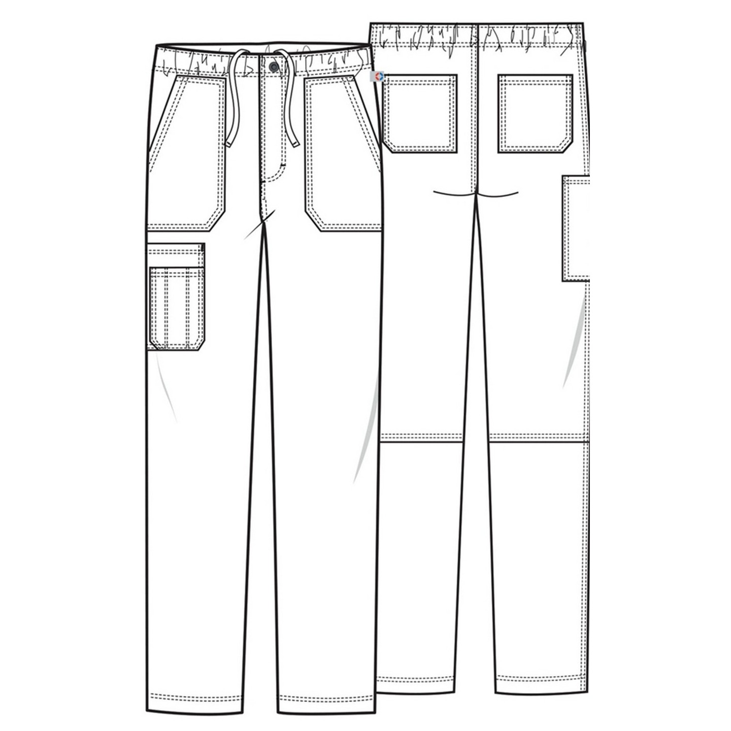 Men's Mid Rise Straight Leg Zip Fly Pant - Cherokee WW Revolution Tech