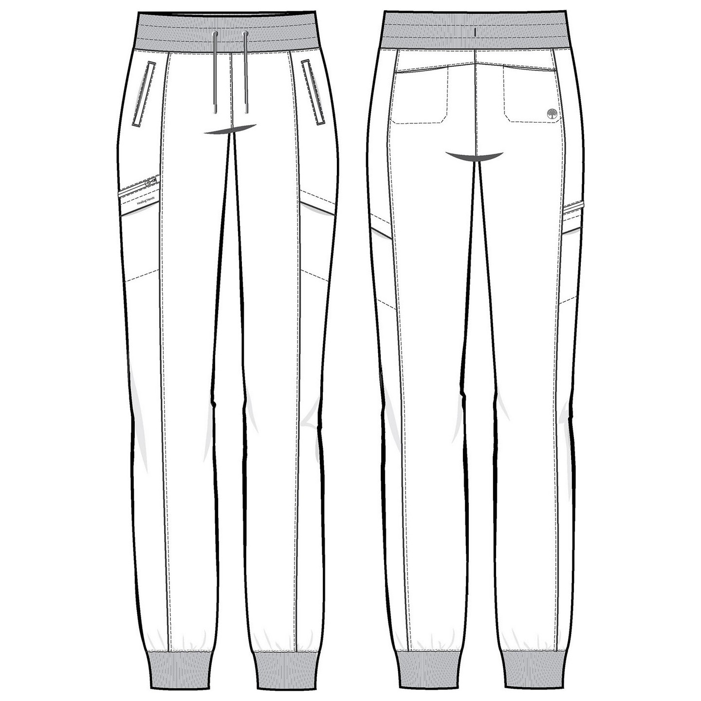 9244T Tall Healing Hands Purple Label Jogger Tobi avec Cordon de Serrage