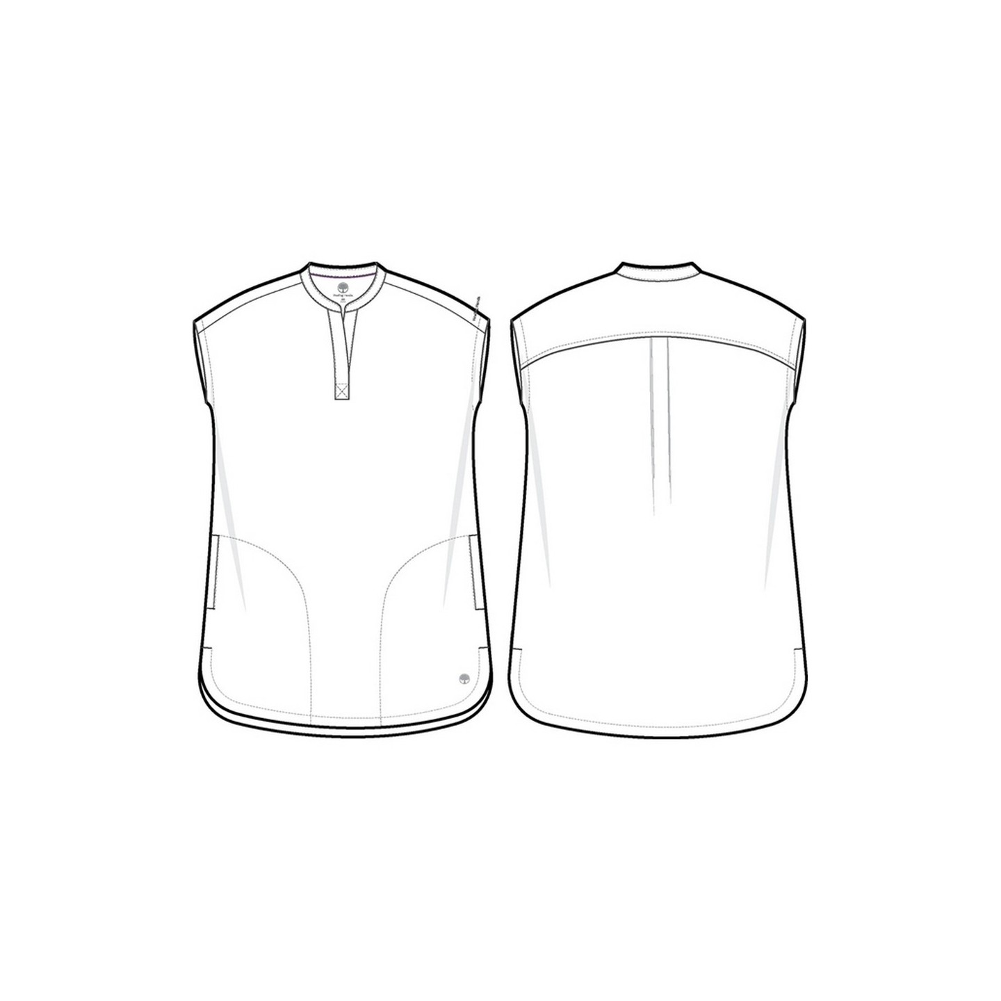 2152 Healing Hands Purple Label Journey Mandarin Collar Top