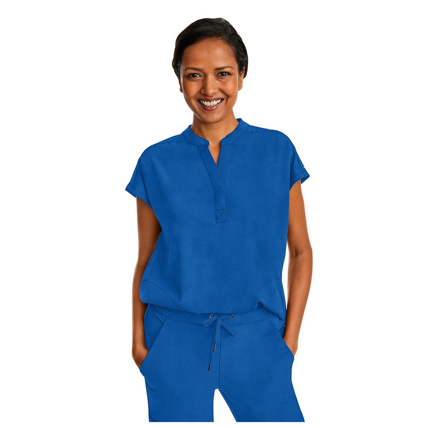 2152 Healing Hands Purple Label Haut Journey Col Mandarin Butonné