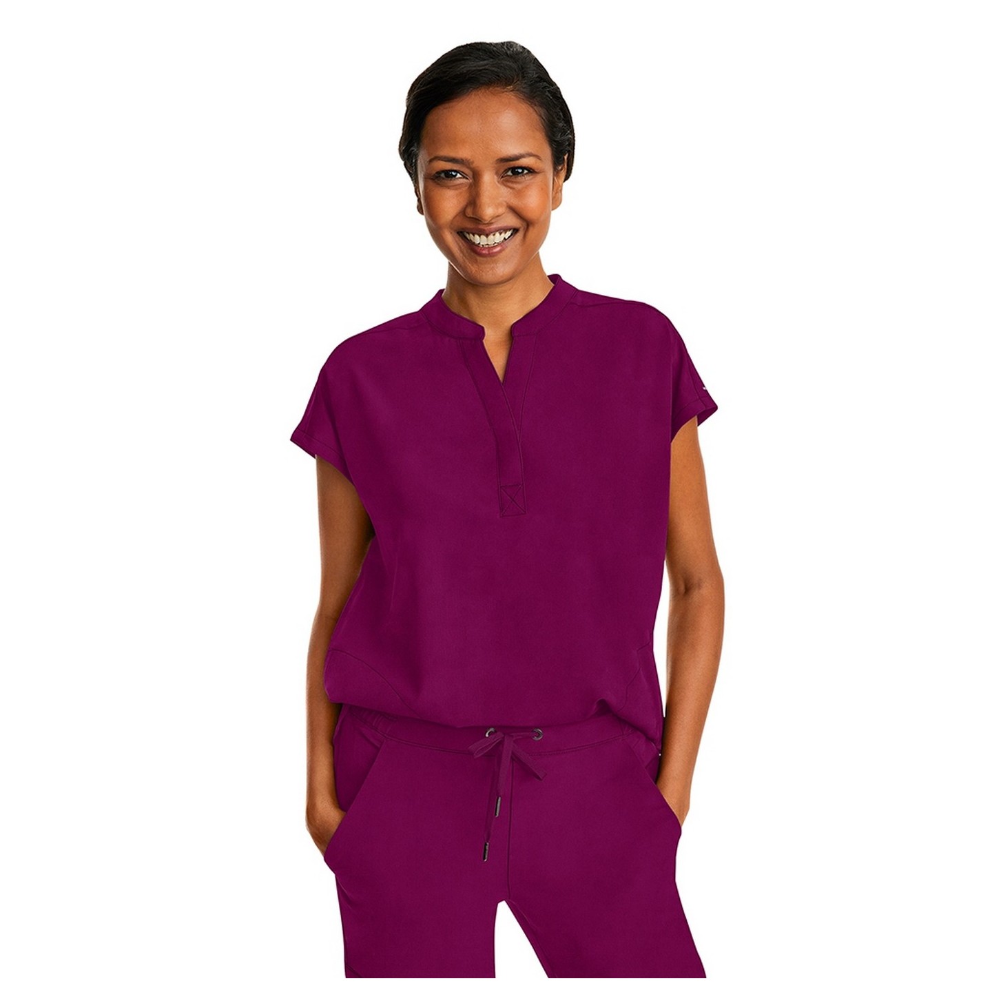 2152 Healing Hands Purple Label Journey Mandarin Collar Top