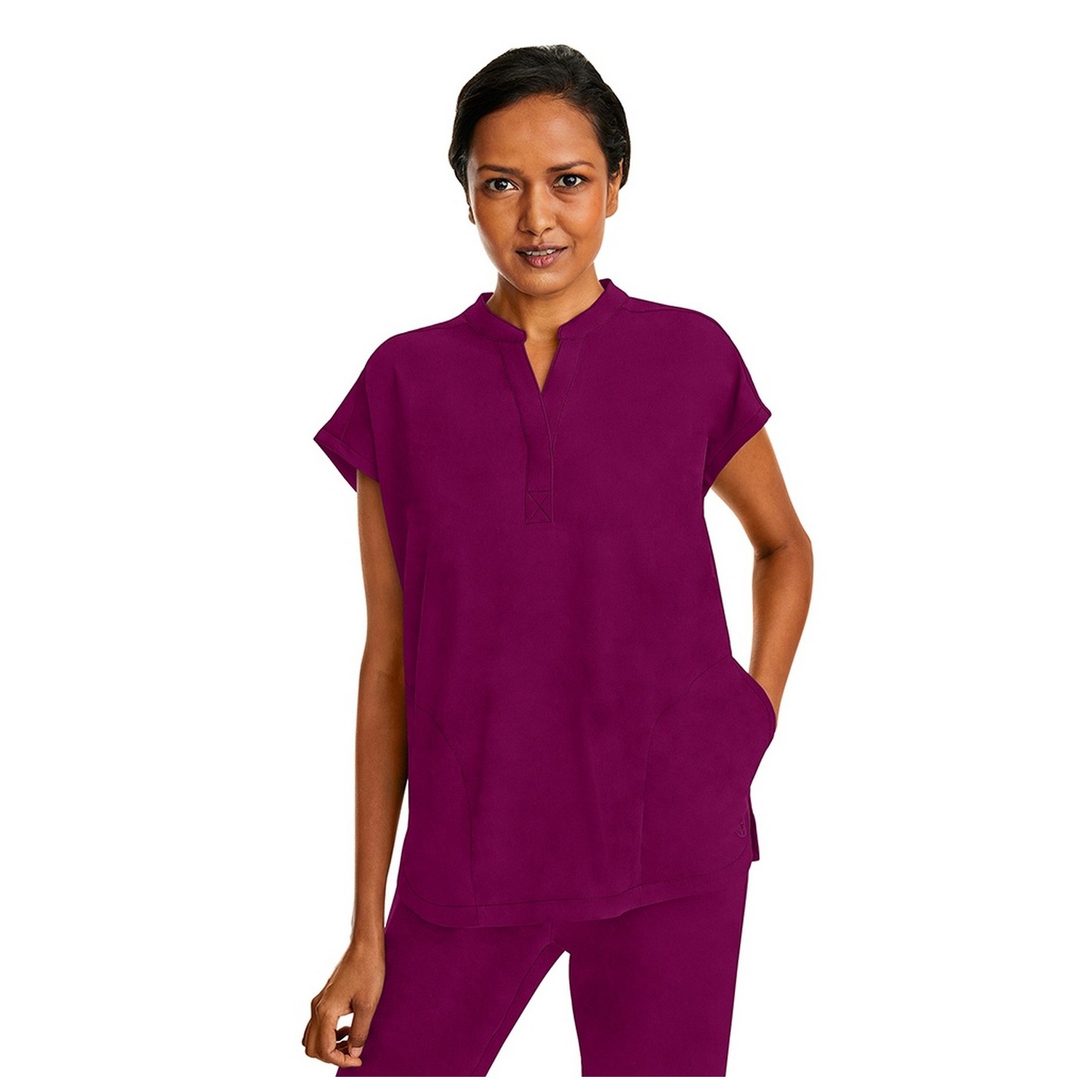 2152 Healing Hands Purple Label Journey Mandarin Collar Top