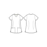 2500 HH Works by Healing Hands Monica V-Neck Scrub Top