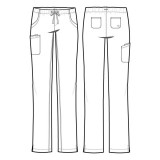 9560T Tall HH Works Pantalon Rebecca Cargo à Jambe Droite avec Cordon de Serrage par Healing Hands 
