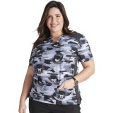 TF759 Tooniforms Unisex Print Top with Mesh Panels by Cherokee Uniforms - Cute is the Night