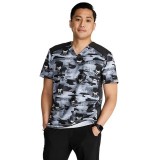 TF759 Tooniforms Unisex Print Top with Mesh Panels by Cherokee Uniforms - Cute is the Night