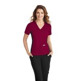 T3020 Le haut Pearl par Mobb mantalité élastique avec flex est un tissu 65% poly/32% rayonne/3% spandex