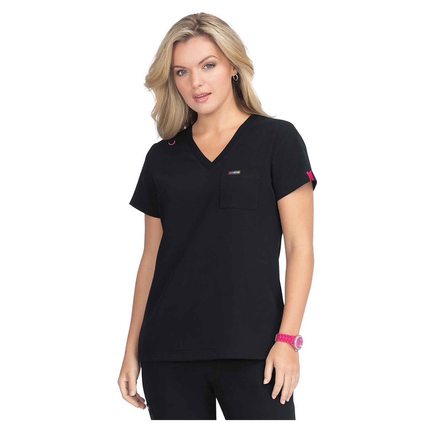 F102 French Bull by koi Coco Modern V-Neck Top 