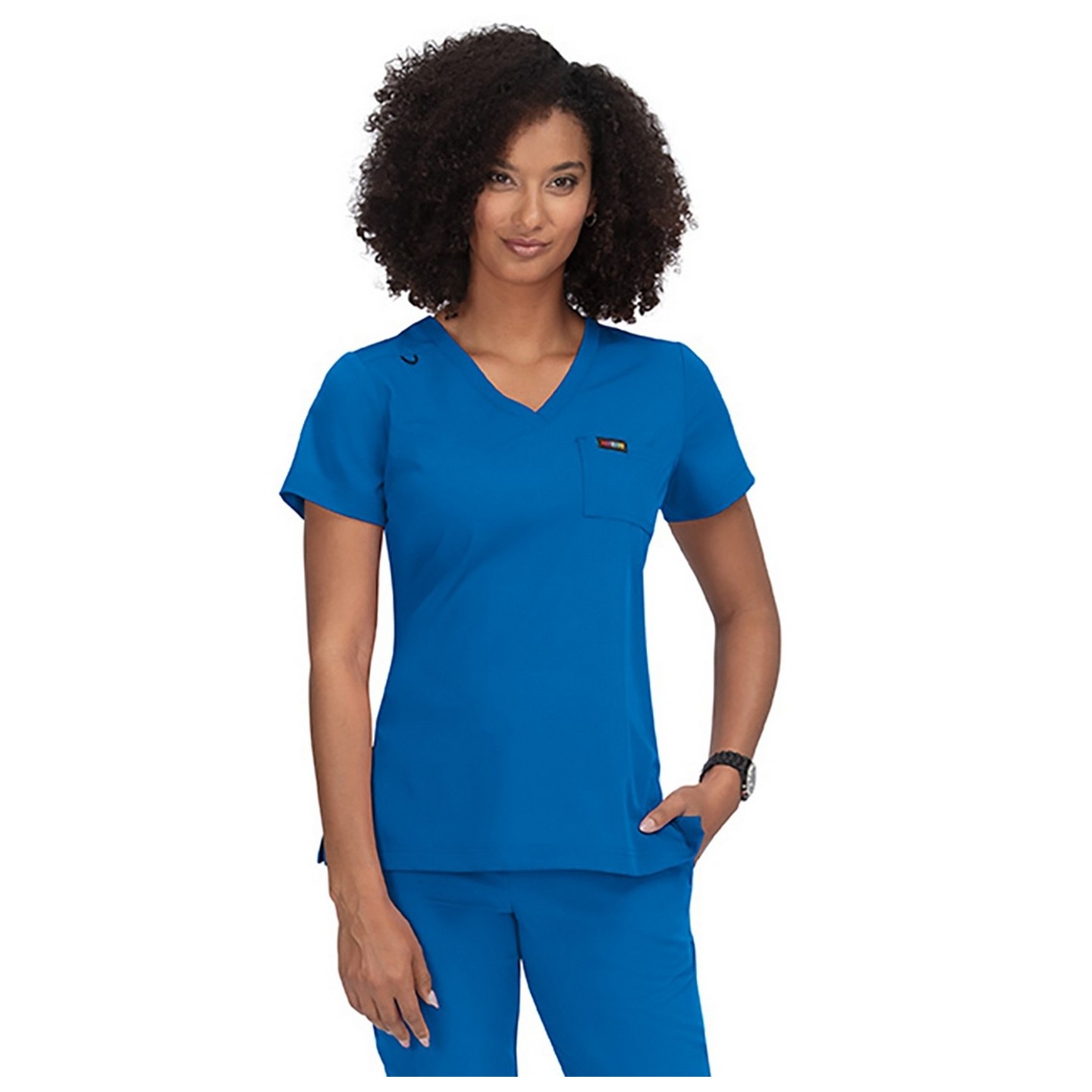 F102 French Bull by koi Coco Modern V-Neck Top 