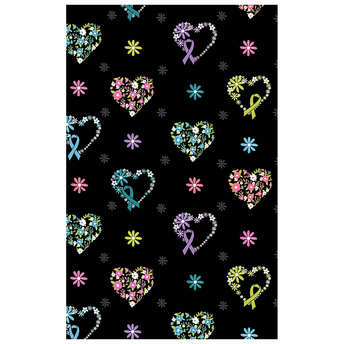 CK637 Cherokee V-Neck 2 Pocket Print Top - Care Flor-All